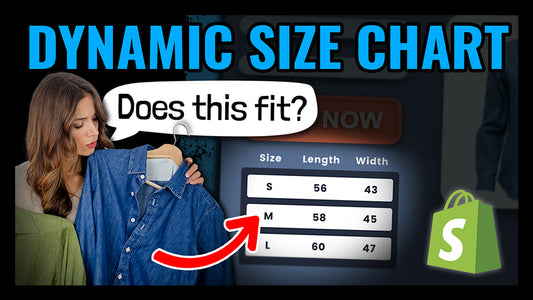 How to add a size chart to Shopify - Free Tutorial