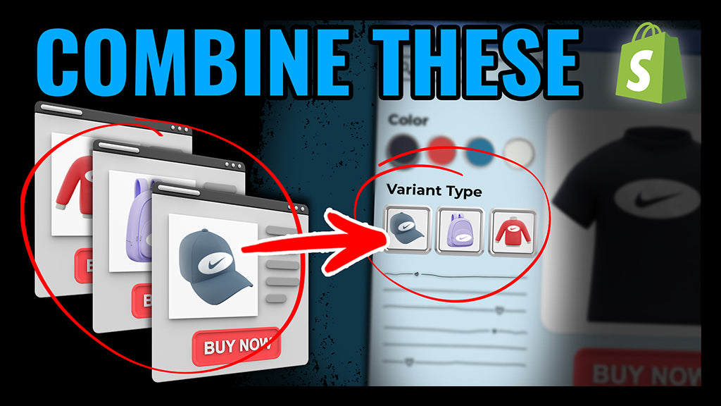 Combine Separate Products Together As Variant Options - Free Tutorial